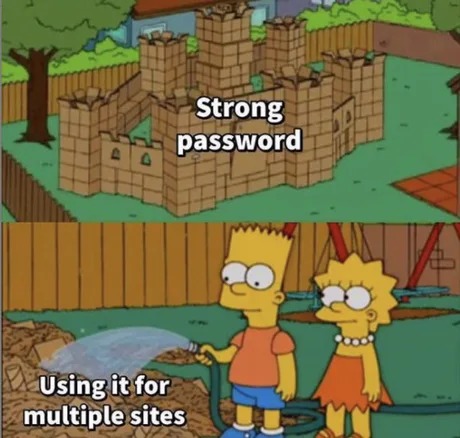 how to create a good password and password safety tips meme