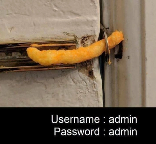 Cybersecurity meme - weak password