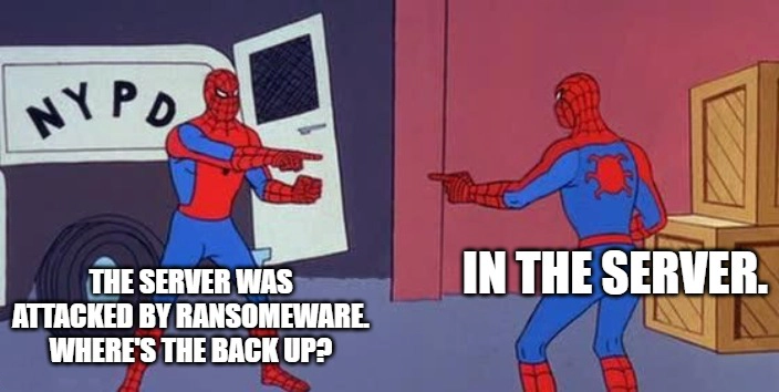 Cybersecurity Meme - Server Back up