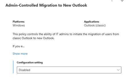 Blocking new outlook Blocking new outlook